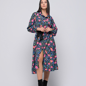 Antonella dress, μίντι πουκαμισοφόρεμα - midi, φλοράλ - 2