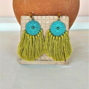 BOHO STYLE SUMMER EARRINGS - με φούντες, ατσάλι, boho, κρεμαστά, φθηνά