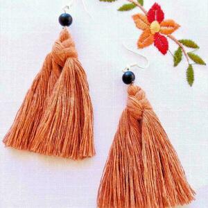 BOHO terracota earrings bohostyle - με φούντες, boho, κρεμαστά, μεγάλα, φθηνά