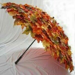 Ομπρέλα διακοσμητικη με πλατανοφυλλα - διακοσμητικά - 2