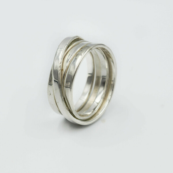 Δαχτυλίδι ασημένιο τυλιχτό - ασήμι, ασήμι 925, χειροποίητα, unisex, σταθερά - 2