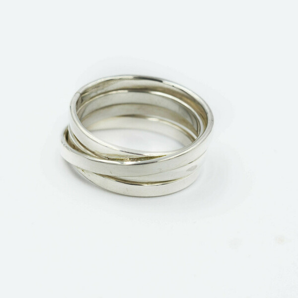Δαχτυλίδι ασημένιο τυλιχτό - ασήμι, ασήμι 925, χειροποίητα, unisex, σταθερά - 3