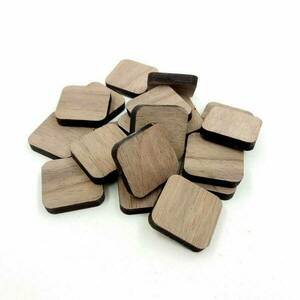 Ξύλινα στοιχεία για σκουλαρίκια σε τετράγωνο σχήμα 10 τεμάχια - ξύλο, ξύλινα κοσμήματα, υλικά κοσμημάτων