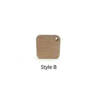 Ξύλινα στοιχεία για σκουλαρίκια σε τετράγωνο σχήμα 10 τεμάχια - ξύλο, ξύλινα κοσμήματα, υλικά κοσμημάτων - 4