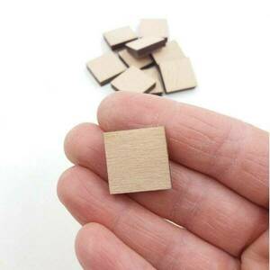 Ξύλινα τετράγωνα στοιχεία για κοσμήματα σετ 10 τεμαχίων - ξύλινα κοσμήματα, υλικά κοσμημάτων, ξύλινα - 3