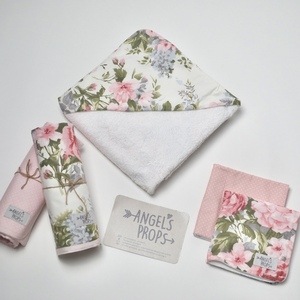 Newborn Box - Σετ νεογέννητου 10 τεμαχίων - "Pink Floral" - κορίτσι, δώρα για βάπτιση, βρεφικά, προίκα μωρού, σετ δώρου - 4