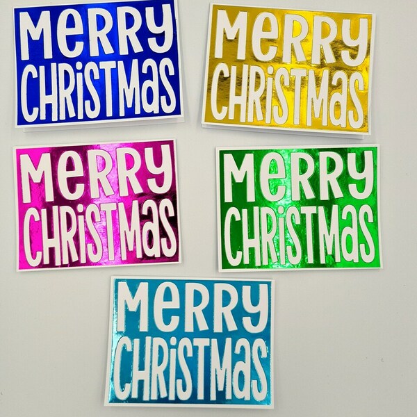 Χριστουγεννιάτικες κάρτες 5τμχ. διαστάσεων 13,5 cm x 11,5 cm - χριστουγεννιάτικο, κάρτα ευχών, δώρο - 2