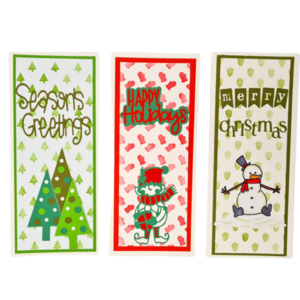 Χριστουγεννιάτικο πακέτο με κάρτες διαστάσεως 22.5 x 9.5cm 3 τμχ - χριστουγεννιάτικα δώρα, κάρτες