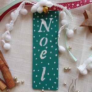 Χριστουγεννιάτικο καδράκι και σελιδοδείκτης Νoel - ξύλο, διακοσμητικά, χριστουγεννιάτικα δώρα - 2