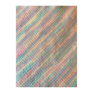 πλεκτή κουβερτούλα μωρού "Rainbow" για καλάθι, καροτσάκι η ριλάξ, 51 x 67 εκ σε χρώματα ουράνιο τόξου - κορίτσι, αγόρι, δώρο, κουβέρτες - 2