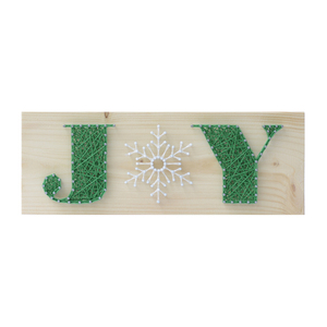 Ξύλινο χριστουγεννιάτικο διακοσμητικό "JOY" 29,5x11cm - χριστουγεννιάτικο, διακοσμητικά, χριστούγεννα, χιονονιφάδα