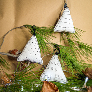 Σετ 3 χριστουγεννιάτικα στολίδια- Δενδράκια από ύφασμα. Διαστάσεις 10*11εκ. - ύφασμα, χειροποίητα, χριστουγεννιάτικα δώρα, στολίδια, δέντρο - 3