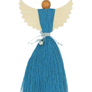 Macrame Αγγελακι Διακοσμητικο Μπλε ΡΑΛΦ - ξύλο, vintage, νήμα, αγγελάκι, στολίδια