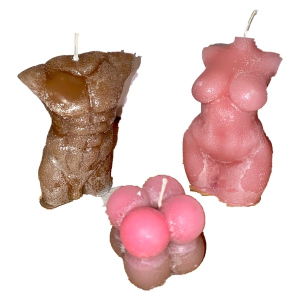 Set of three candles - χειροποίητα, αρωματικά κεριά, κεριά, body candle - 2