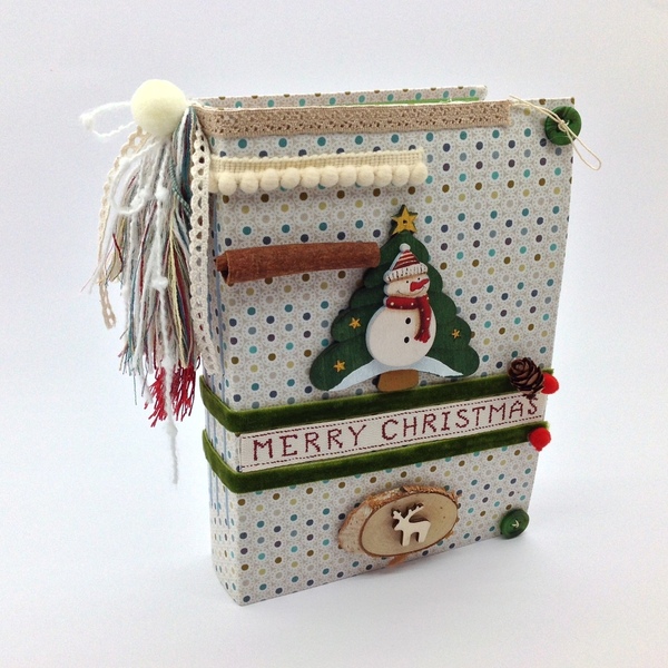 Χριστουγεννιάτικο Σημειωματάριο Journal -Merry Christmas & Snowman - άλμπουμ, χριστούγεννα, δέντρο - 2