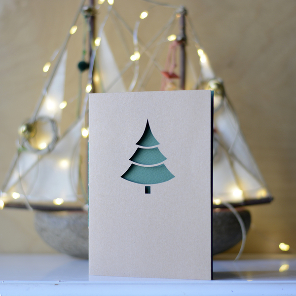 Σετ χριστουγεννιάτικες κάρτες 17x12cm - στολίδι, χριστούγεννα, χιονονιφάδα, ευχετήριες κάρτες, δέντρο - 4
