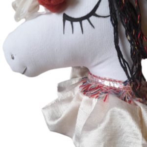 unicorn μονοκαιρίνα με ρούχα φρίντα κάλο για παιχνίδι και διακόσμηση 70 εκ. - μοναδικό, μονόκερος - 3