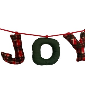 Χριστουγεννιάτικο banner JOY καρό - διακοσμητικά, χριστουγεννιάτικα δώρα