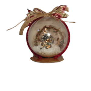 Φωτιζόμενη Χριστουγεννιάτικη Επιτραπέζια Μπάλα 12 cm. - charms, χριστουγεννιάτικο, διακοσμητικά, επιτραπέζια, μπάλες