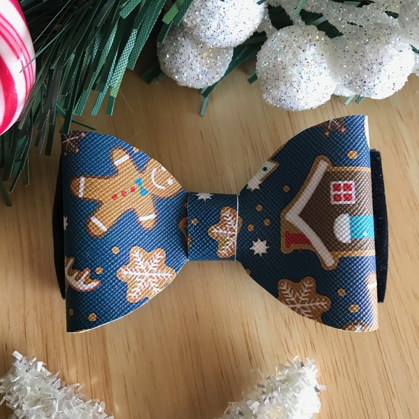 Χριστουγεννιάτικος φιόγκος Blue Christmas - φιόγκος, κορίτσι, χριστουγεννιάτικα δώρα, αξεσουάρ μαλλιών, hair clips