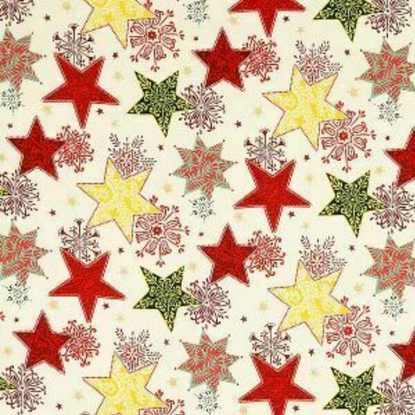 Χριστουγεννιάτικο scruncie- εορταστικά αστέρια - ύφασμα, χριστουγεννιάτικο, λαστιχάκια μαλλιών - 2