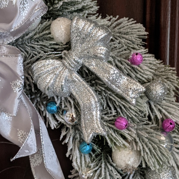 Χριστουγεννιάτικο στεφάνι από ψεύτικα κλαδιά ελάτου - στεφάνια, αστέρι, χριστουγεννιάτικο, διακοσμητικά, χριστουγεννιάτικα δώρα - 4