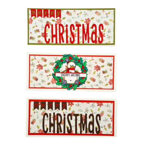 Χριστουγεννιάτικο πακέτο με κάρτες 22.5 x 9.5cm 3 τμχ - ευχετήριες κάρτες, χριστουγεννιάτικο