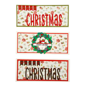 Χριστουγεννιάτικο πακέτο με κάρτες 22.5 x 9.5cm 3 τμχ - ευχετήριες κάρτες, χριστουγεννιάτικο