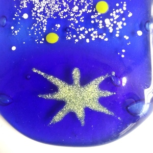Επιτοίχιο διακοσμητικό μπουκάλι "Night Sky 2"μπλε 21, 5Χ10 - γυαλί, επιτοίχιο, αστέρι, χριστουγεννιάτικο, διακοσμητικά - 3