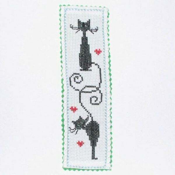 Σελιδοδείκτης γάτες κέντημα σταυροβελονιά .Ιδανικό δώρο για δασκάλους , βιβλιόφιλους και ζωόφιλους - κεντητά, δώρο, χειροποίητα, σελιδοδείκτες