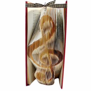 Διακοσμητικό βιβλίο book folding μουσικό κλειδί - χαρτί, διακοσμητικά