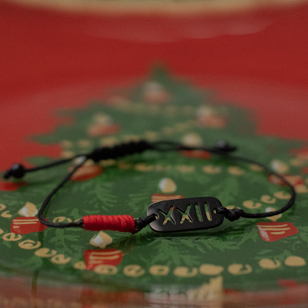 Αντρικό γούρι 22-ΧΧΙΙ - βραχιόλια, κορδόνια, χριστουγεννιάτικα δώρα, αυξομειούμενα, unisex gifts - 3