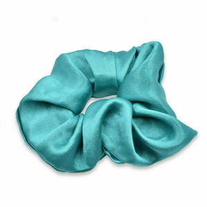 Λαστιχάκι Μαλλιών Scrunchie Σατέν Πετρόλ Awear Satin Petrol - statement, romantic, λαστιχάκια μαλλιών