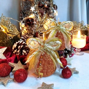 Γούρι 2024 αρωματικό κερί ρόδι μεγάλο χρυσό-χάλκινο 8.5*7.5cm - γούρι, ρόδι, χριστουγεννιάτικα δώρα, γούρια, πρωτοχρονιά, κεριά & κηροπήγια - 4