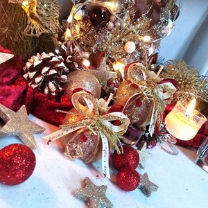 Γούρι 2024 αρωματικό κερί ρόδι χρυσό-ροζ χρυσό2 6×6cm - γούρι, ρόδι, χριστουγεννιάτικα δώρα, γούρια, πρωτοχρονιά, κεριά & κηροπήγια - 2