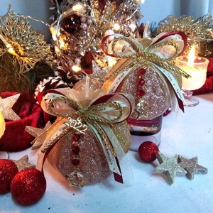 Γούρι 2024 αρωματικό κερί ρόδι μεγάλο χρυσό-ροζ χρυσό 8,5*7,5cm - γούρι, ρόδι, χριστουγεννιάτικα δώρα, γούρια, πρωτοχρονιά, κεριά & κηροπήγια - 4