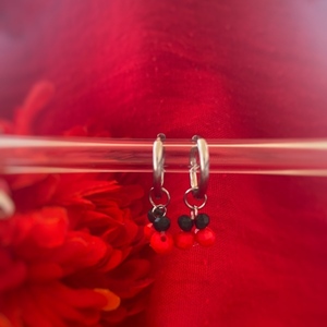 Cherrily | Handmade stainless steel earrings - χειροποίητα, μικρά, ατσάλι, γάντζος, φθηνά