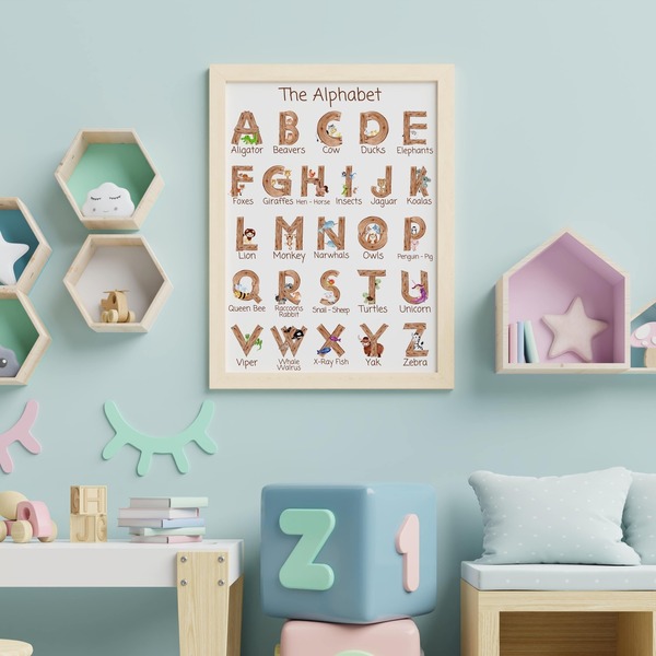 Εκπαιδευτική αφίσα αγγλικό αλφάβητο | Εκτυπώσιμη σε 5 μεγέθη + Bonus - αφίσες, δώρα για παιδιά, για παιδιά, δωμάτιο παιδιών - 3