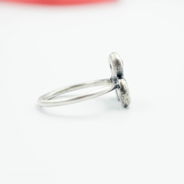 Ασημένιο δαχτυλίδι χειροποίητο με Ροζ Ζιρκόν - ασήμι 925, βεράκια, boho, σταθερά, φθηνά - 4