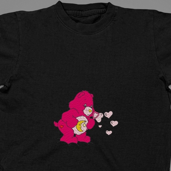 Παιδικό βαμβακερό μπλουζάκι με κεντητό σχέδιο αρκουδάκια της αγάπης καρδούλες μπουρμπουλίθρες - βαμβάκι, κεντητά, δώρο, halloween - 3