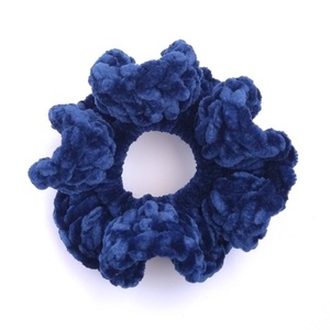 Βελουτέ scrunchie λαστιχάκι μαλλιών royal blue - νήμα, λαστιχάκια μαλλιών