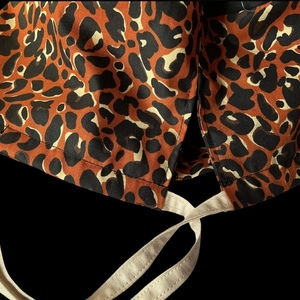 Σκουφάκι χειρουργείου leopard πορτοκαλί - ύφασμα, γυναικεία, δώρο για γιατρό - 3