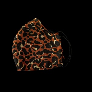 Σκουφάκι χειρουργείου leopard πορτοκαλί - γυναικεία, δώρο για γιατρό, μάσκα προσώπου - 4