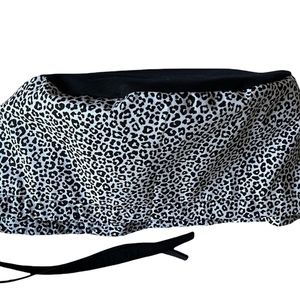 Σκουφάκι χειρουργείου animal print άσπρο-μαύρο - ύφασμα, γυναικεία, δώρο για γιατρό