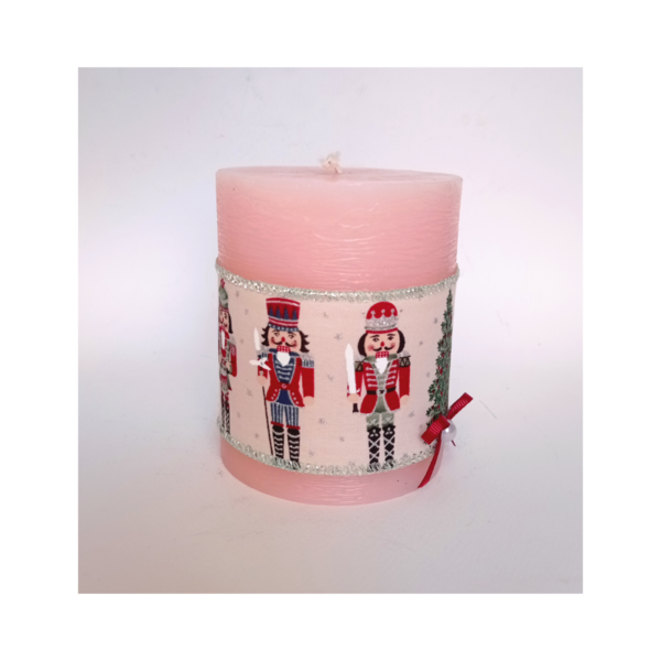 Χειροποίητο χριστουγεννιάτικο Κερί μολυβένιος στρατιώτης 26*10εκ ύψος - ύφασμα, κεριά & κηροπήγια - 2