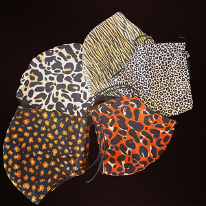 Μάσκα υφασμάτινη leopard πορτοκαλί - animal print, γυναικεία, προστασία, μάσκες προσώπου - 2