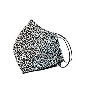 Μάσκα υφασμάτινη leopard άσπρο-μαύρο - ύφασμα, animal print, γυναικεία, προστασία, μάσκες προσώπου