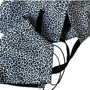 Μάσκα υφασμάτινη leopard άσπρο-μαύρο - ύφασμα, animal print, γυναικεία, προστασία, μάσκες προσώπου - 2
