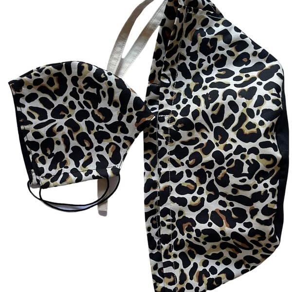 Μάσκα υφασμάτινη leopard - animal print, λαστιχάκι, προστασία, μάσκες προσώπου - 3