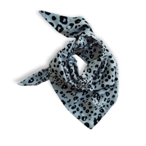 Viscose gray dog & cat bandana animal print, 2 μεγέθη (S,M) - χειροποίητα, μπαντάνες